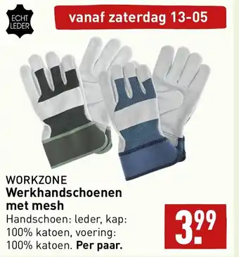 ALDI WORKZONE Werkhandschoenen met mesh aanbieding