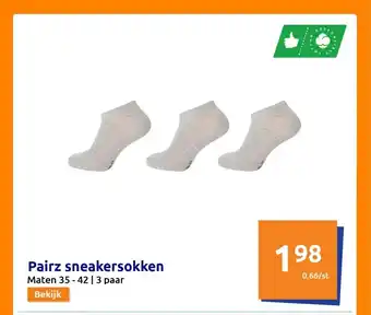 Action Pairz sneakersokken aanbieding