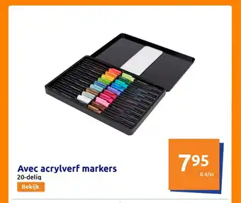 Action Avec acrylverf markers 20-delig aanbieding