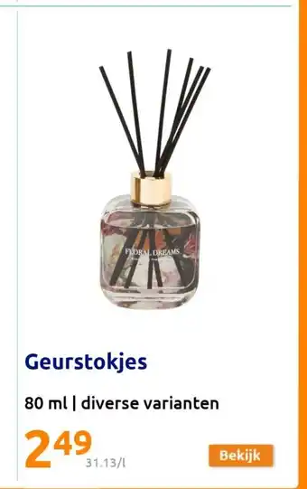 Action Geurstokjes 80 ml | diverse varianten aanbieding