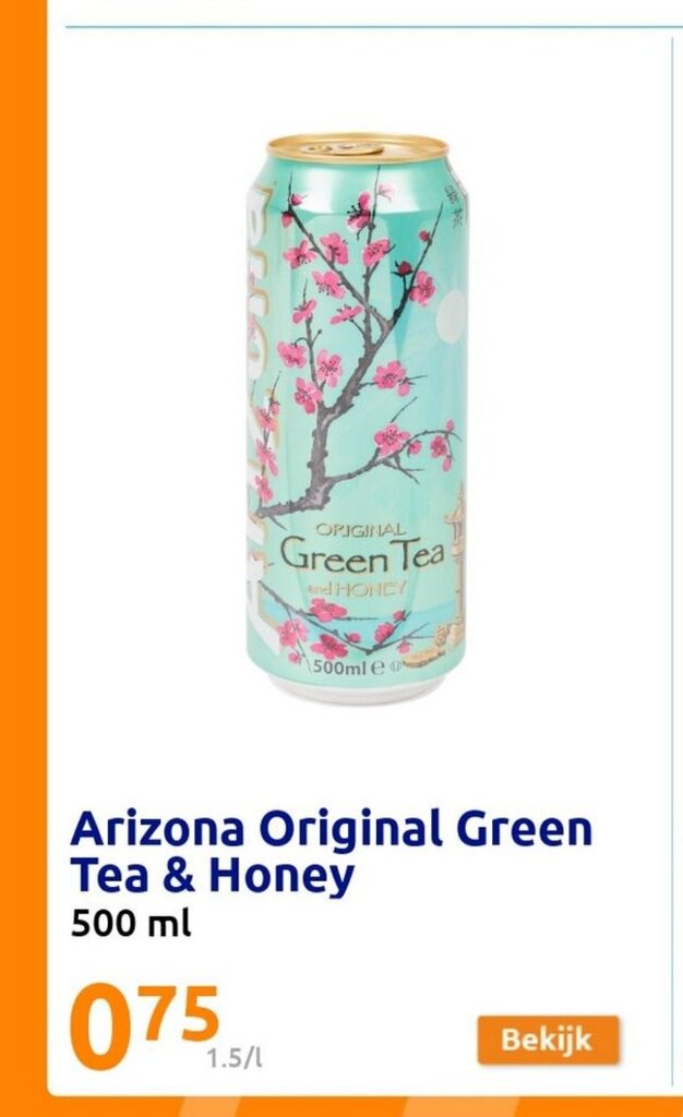 Arizona Original Green Tea & Honey 500 ml aanbieding bij Action