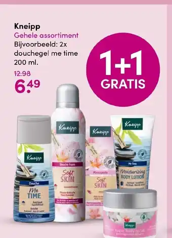 Drogisterij Visser Kneipp Gehele assortiment Bijvoorbeeld: 2x douchegel me time 200 ml. aanbieding