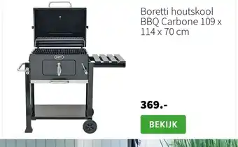 Intratuin Boretti houtskool BBQ Carbone 109 x 114 x 70 cm aanbieding