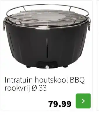 Intratuin Houtskool BBQ rookvrij Ø 33 aanbieding