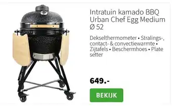 Intratuin Intratuin kamado BBQ Urban Chef Egg Medium Ø 52 aanbieding