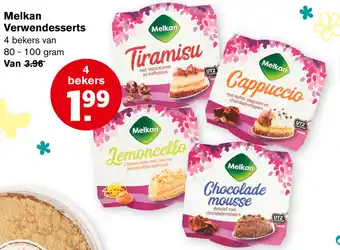 Hoogvliet Melkan Verwendesserts 4*80-100g aanbieding