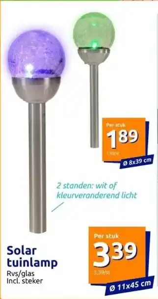 Action Solar tuinlamp aanbieding