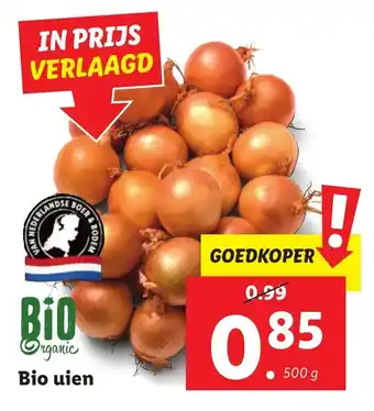 Lidl Bio uien aanbieding