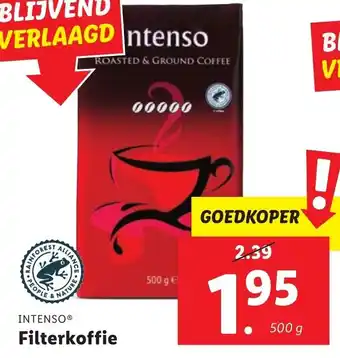 Lidl INTENSOⓇ Filterkoffie 500g aanbieding