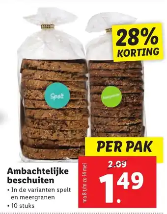 Lidl Ambachtelijke beschuiten aanbieding