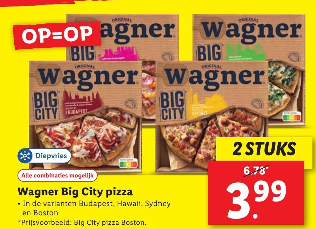 Wagner Big City pizza aanbieding bij Lidl