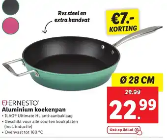 Lidl ERNESTOⓇ Aluminium koekenpan aanbieding