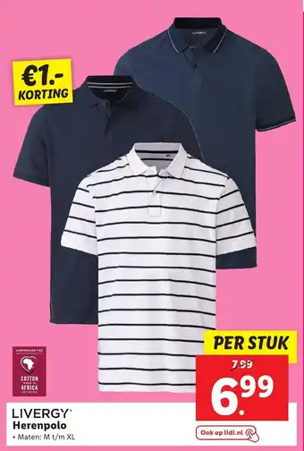 Lidl LIVERGYⓇ Herenpolo aanbieding