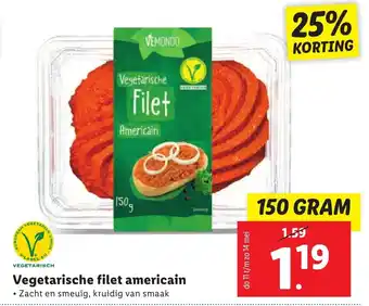 Lidl Vegetarische filet americain 150g aanbieding