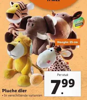 Lidl Pluche dier aanbieding