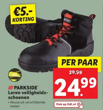 Lidl III PARKSIDEⓇ Leren veiligheids-schoenen aanbieding