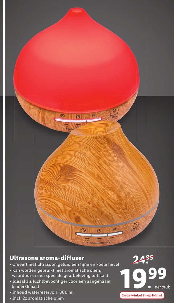 Ultrasone aromadiffuser aanbieding bij Lidl