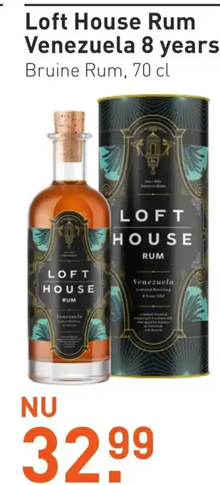 Gall & Gall Loft House Rum Venezuela 8 years Bruine Rum, 70 cl aanbieding