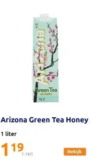 Action Arizona green tea honey aanbieding