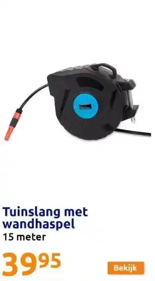 Action Tuinslang met wandhaspel aanbieding