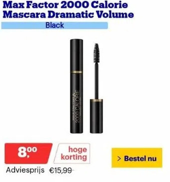 Bol.com Max factor 2000 calorie mascara dramatic volume aanbieding