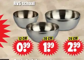 Dirk RVS Schaal 13cm aanbieding