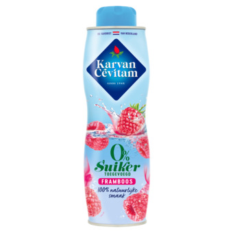 Jumbo Karvan cévitam framboos 0% suiker toegevoegd siroop, 600ml aanbieding