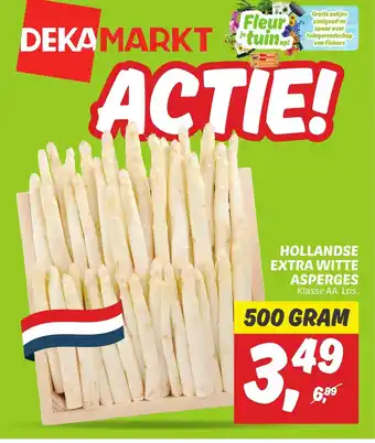 Dekamarkt Hollandse extra witte asperges 500 gram aanbieding