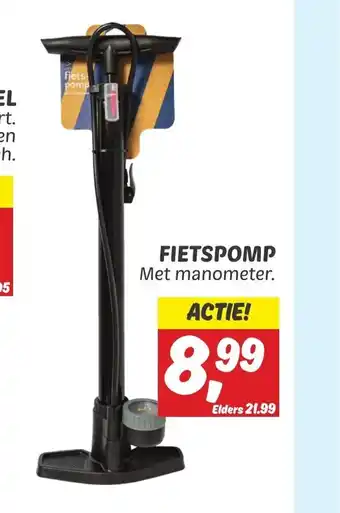 Dekamarkt FIETSPOMP Met manometer. aanbieding