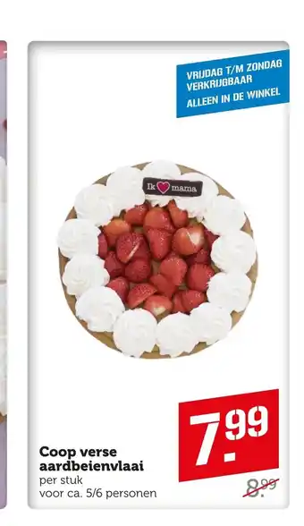 Coop Verse aardbeienvlaai aanbieding