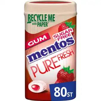 Albert Heijn Mentos gum pure fresh strawberry aanbieding