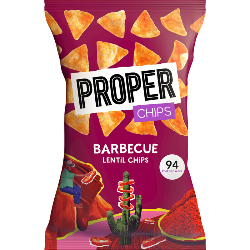 Proper barbecue lentil chips aanbieding bij Albert Heijn