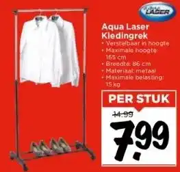 Vomar Voordeelmarkt Aqua laser kledingrek aanbieding