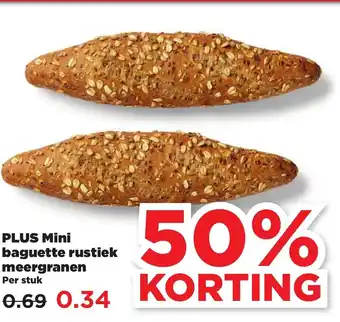 PLUS Mini baguette rustiek meergranen aanbieding