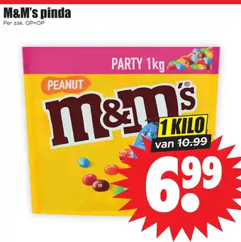 Dirk M&M's pinda 1 kilo aanbieding