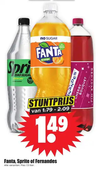 Dirk Fanta, Sprite of Fernandes 1.5 liter aanbieding