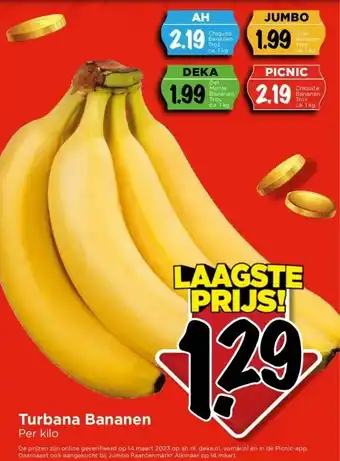 Vomar Voordeelmarkt Turbana bananen aanbieding