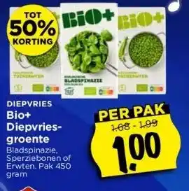 Vomar Voordeelmarkt Bio+ diepvriesgroente aanbieding