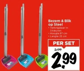 Vomar Voordeelmarkt Bezem & blik op steel aanbieding