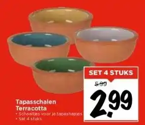 Vomar Voordeelmarkt Tapasschalen terracotta aanbieding