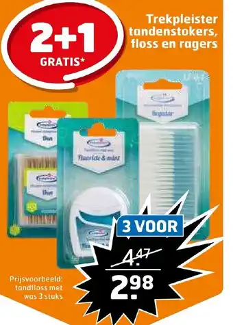 Trekpleister Trekpleister tandenstokers, floss en ragers aanbieding