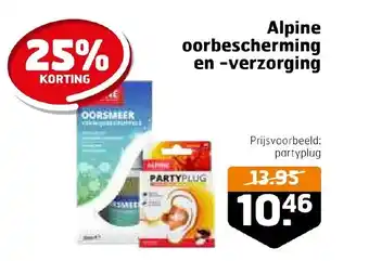 Trekpleister Alpine oorbescherming en -verzorging aanbieding