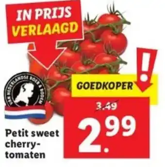 Lidl Petit sweet cherry-tomaten aanbieding