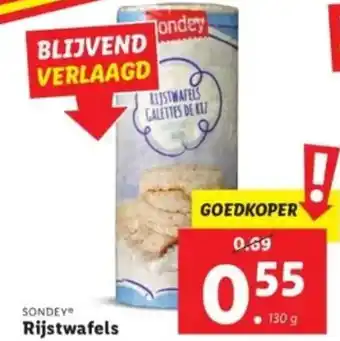 Lidl SONDEY® Rijstwafels 130g aanbieding