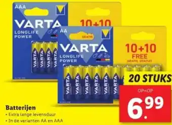 Lidl Batterijen aanbieding