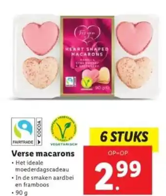 Lidl Verse macarons 90g aanbieding