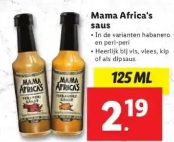 Lidl Mama Africa's saus 125ml aanbieding