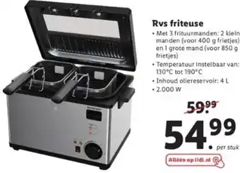 Lidl Rvs friteuse aanbieding