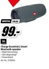 MediaMarkt Jbl charge essential 2 zwart bluetooth-speaker aanbieding