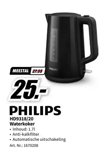 MediaMarkt Philips hd9318/20 waterkoker aanbieding